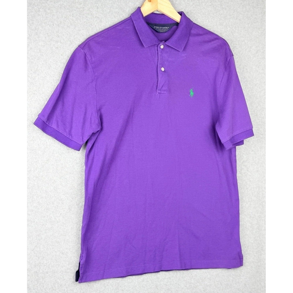 Polo Golf Ralph Lauren PRO FIT  Purple Polo Shirt Mens Medium Pima Cotton